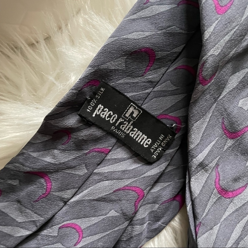 Paco Rabanne Paris silk Tie - Picture 2 of 4